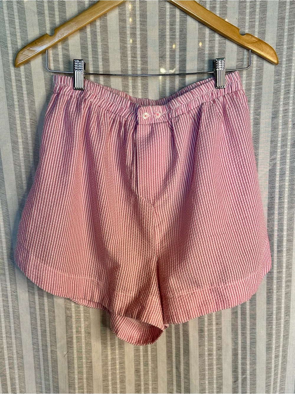 Free People Cloud Nine Boxer Shorts in Pink and white stripes